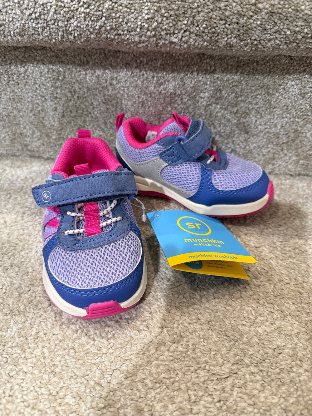 Munchkin Purple and Pink Kids' Athletic Sneakers
